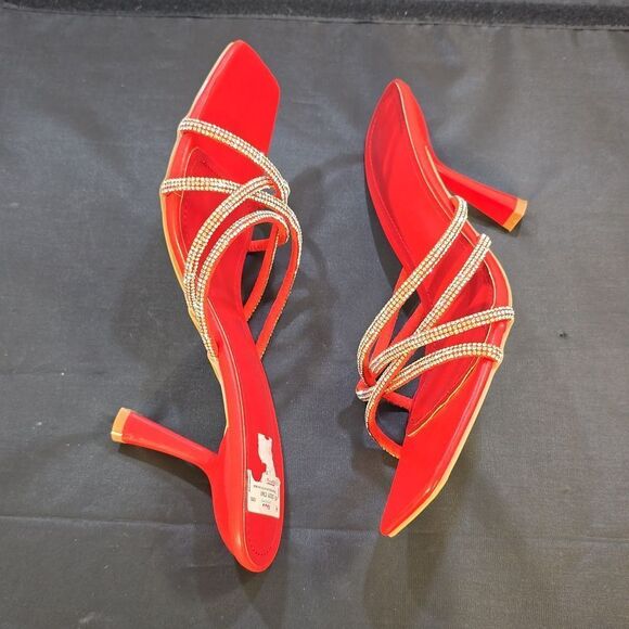 BRAND NEW WILD DIVA RHINESTONE EMBELLISHMENTS ELEGANT STILETTO  HEELS SA… - Picture 11 of 14